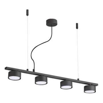 Ideal Lux - LED Pakabinamas sietynas MINOR 4xGX53/9W/230V 75,5 cm juoda