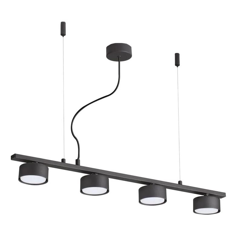 Ideal Lux - LED Pakabinamas sietynas MINOR 4xGX53/9W/230V 75,5 cm juoda