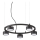 Ideal Lux - LED Pakabinamas sietynas MINOR 5xGX53/9W/230V diametras 50 cm juoda