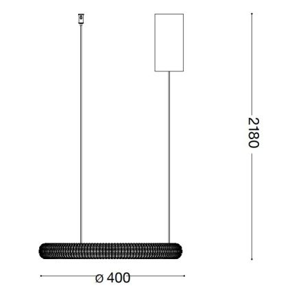 Ideal Lux - LED Pakabinamas sietynas MIRACLE LED/25W/230V diametras 40 cm CRI 90 matinis chromas
