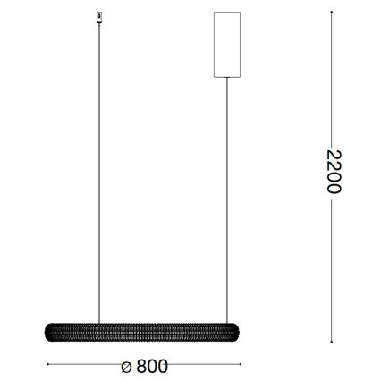 Ideal Lux - LED Pakabinamas sietynas MIRACLE LED/45W/230V diametras 80 cm CRI 90 matinis chromas