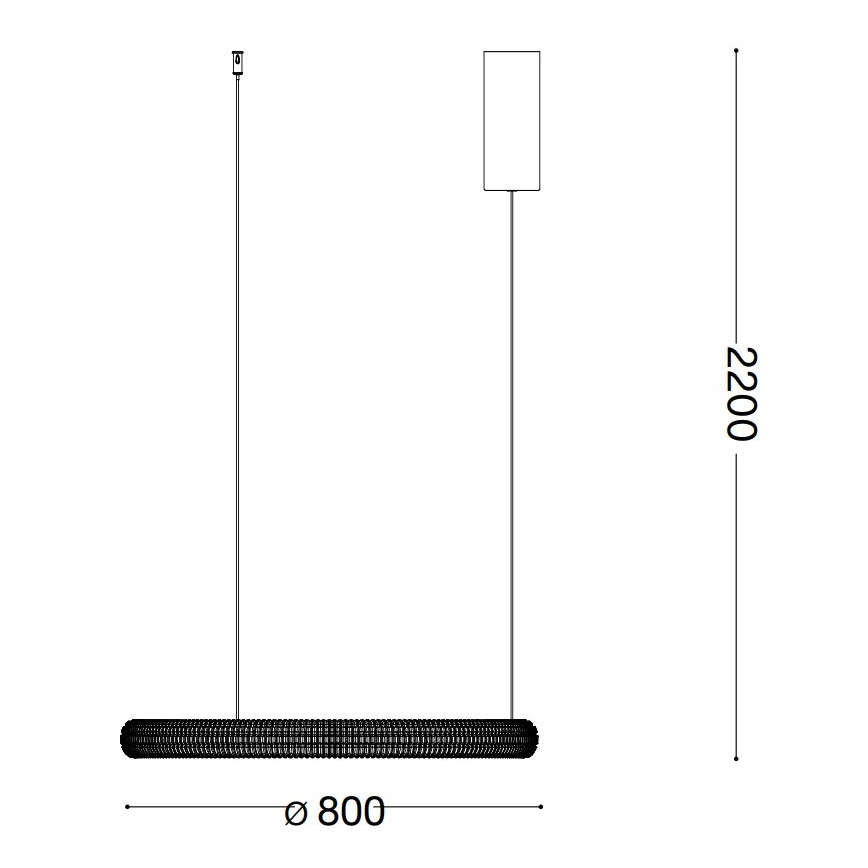 Ideal Lux - LED Pakabinamas sietynas MIRACLE LED/45W/230V diametras 80 cm CRI 90 matinis chromas