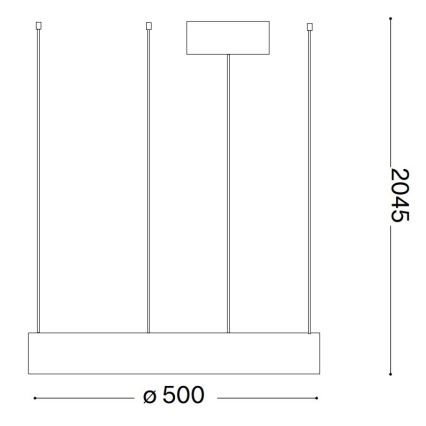 Ideal Lux - LED Pakabinamas sietynas ORACLE LED/28W/230V 3000K diametras 50 cm CRI 90 balta