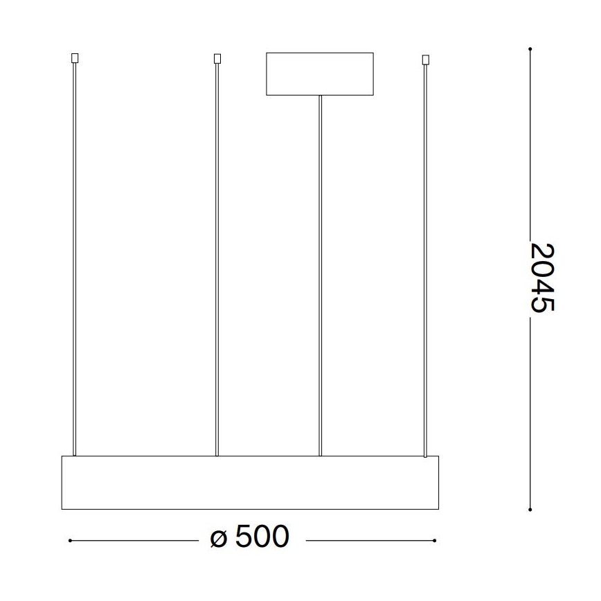 Ideal Lux - LED Pakabinamas sietynas ORACLE LED/28W/230V 3000K diametras 50 cm CRI 90 juoda
