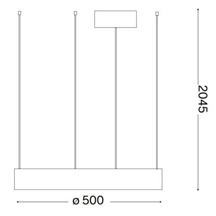 Ideal Lux - LED Pakabinamas sietynas ORACLE LED/28W/230V 3000K diametras 50 cm CRI 90 juoda