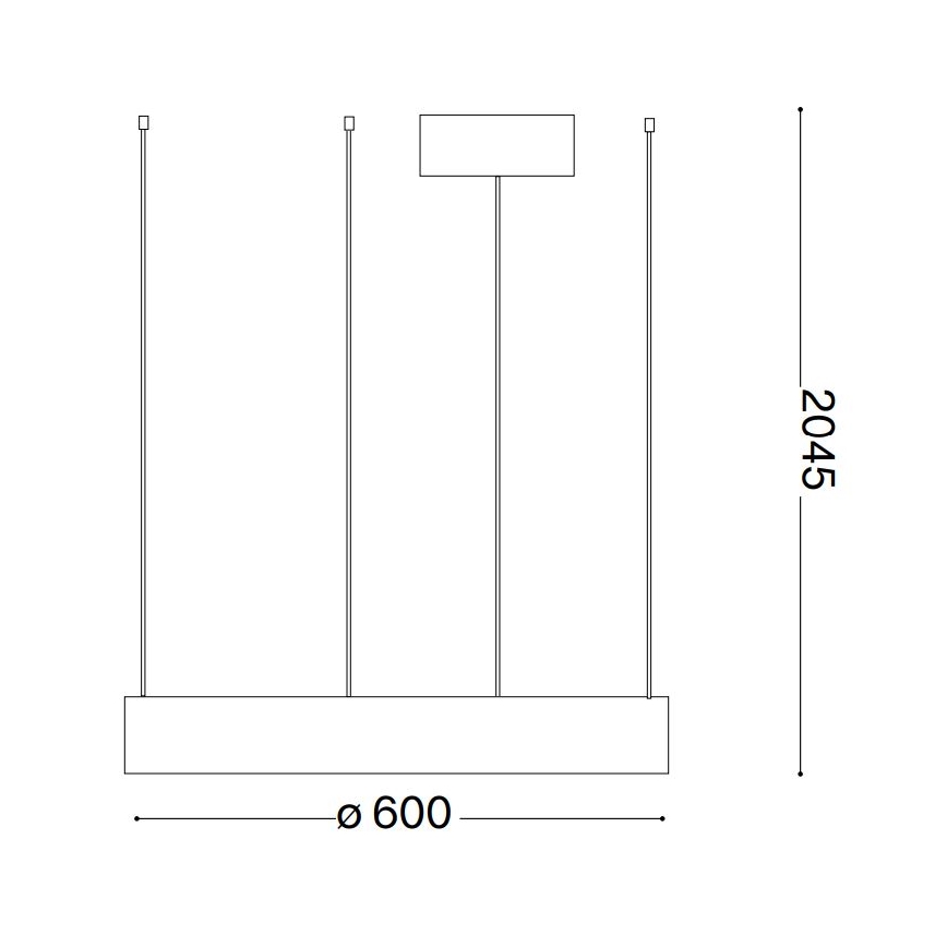 Ideal Lux - LED Pakabinamas sietynas ORACLE LED/33W/230V 3000K diametras 60 cm CRI 90 juoda