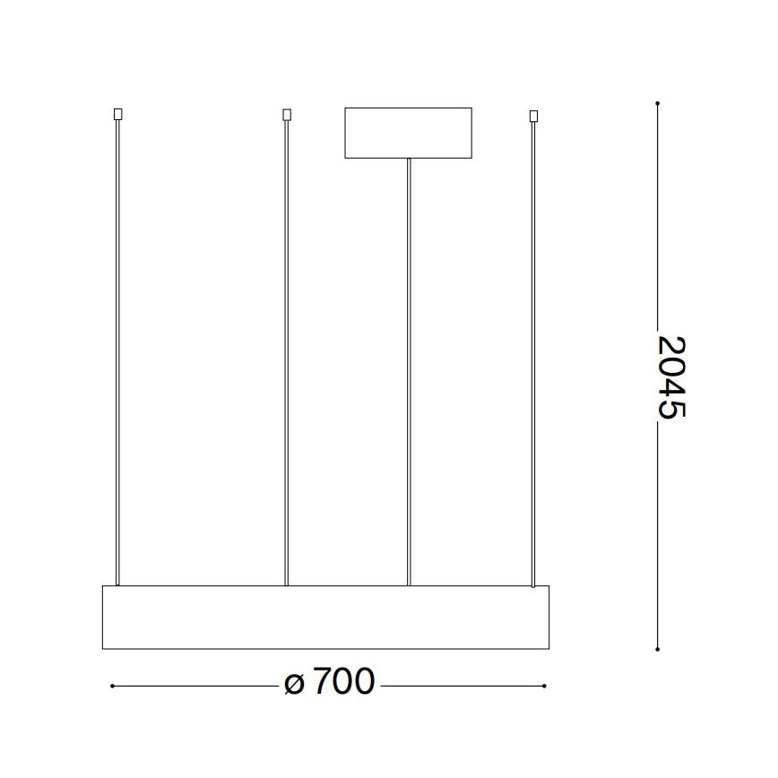 Ideal Lux - LED Pakabinamas sietynas ORACLE LED/35W/230V 3000K diametras 70 cm CRI 90 juoda