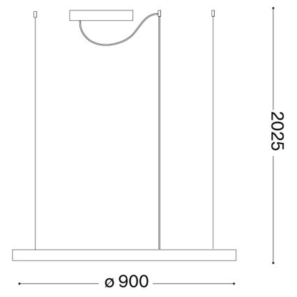 Ideal Lux - LED Pakabinamas sietynas ORACLE LED/55W/230V 3000K diametras 90 cm balta