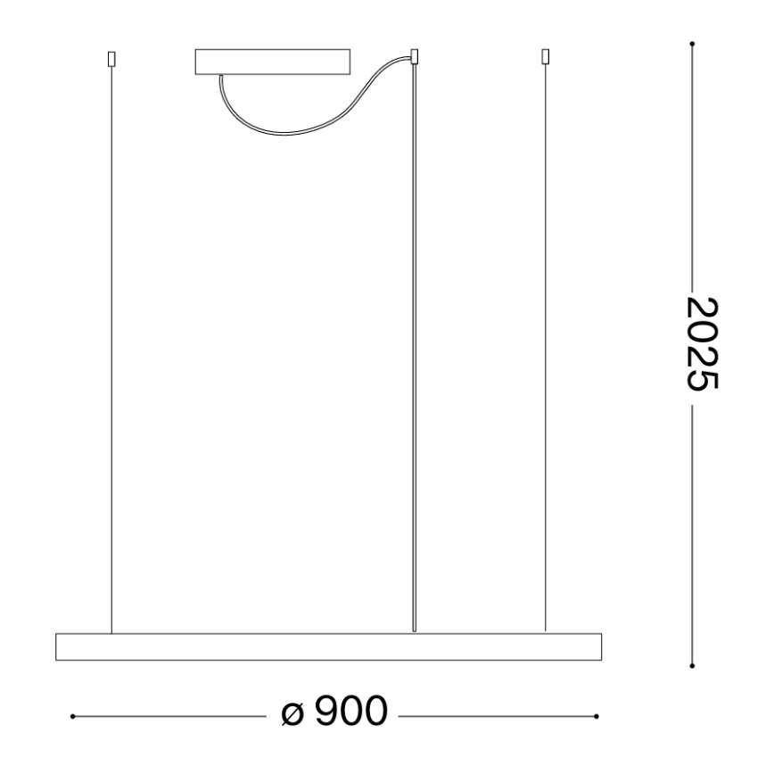 Ideal Lux - LED Pakabinamas sietynas ORACLE LED/55W/230V 3000K diametras 90 cm balta