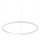 Ideal Lux - LED Pakabinamas sietynas ORACLE SLIM LED/38W/230V 4000K diametras 70 cm balta