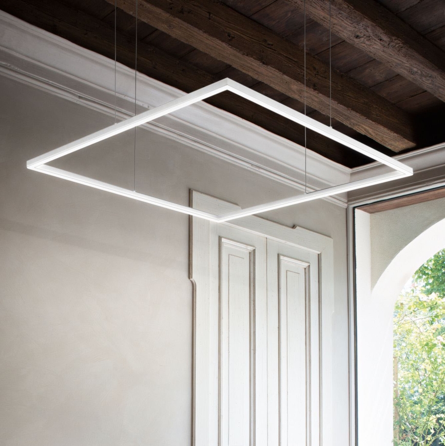 Ideal Lux - LED Pakabinamas sietynas ORACLE SLIM LED/41W/230V 3000K 70x70 cm balta
