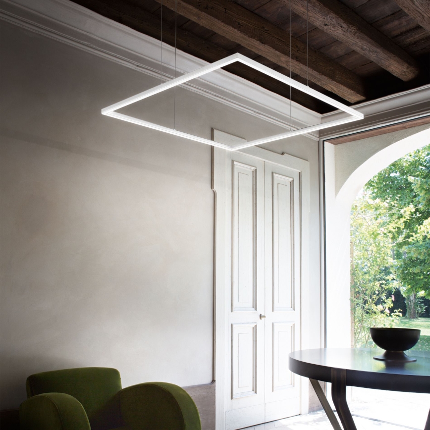 Ideal Lux - LED Pakabinamas sietynas ORACLE SLIM LED/41W/230V 3000K 70x70 cm balta