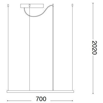 Ideal Lux - LED Pakabinamas sietynas ORACLE SLIM LED/41W/230V 3000K 70x70 cm balta