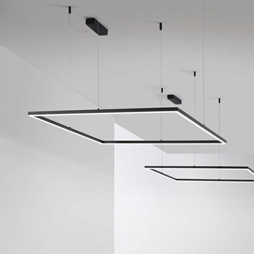 Ideal Lux - LED Pakabinamas sietynas ORACLE SLIM LED/41W/230V 3000K 70x70 cm juoda