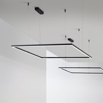 Ideal Lux - LED Pakabinamas sietynas ORACLE SLIM LED/53W/230V 3000K 90x90 cm juoda