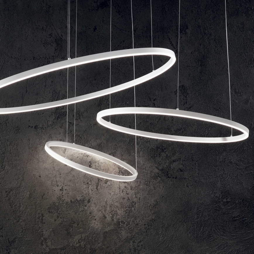 Ideal Lux - LED Reguliuojamas pakabinamas sietynas ORACLE SLIM LED/76W/230V 3000K diametras 150 cm balta