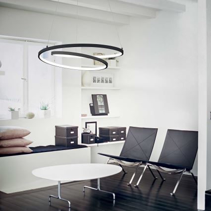 Ideal Lux - LED Pakabinamas sietynas OZ LED/52W/230V diametras 80 cm CRI 90 juoda