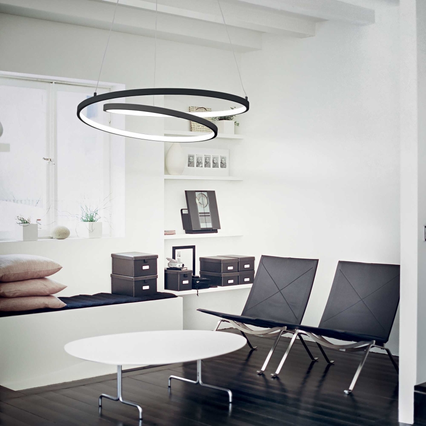 Ideal Lux - LED Pakabinamas sietynas OZ LED/52W/230V diametras 80 cm CRI 90 juoda