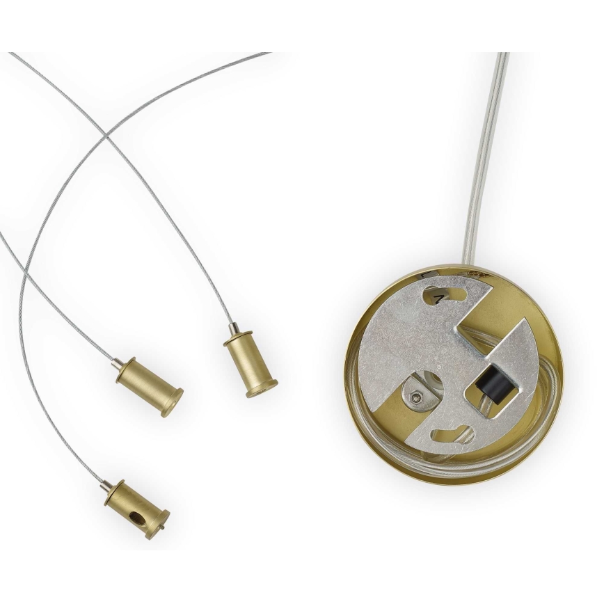 Ideal Lux - LED Pakabinamas sietynas PERLAGE 11xG9/3W/230V diametras 73 cm auksas/dūminis