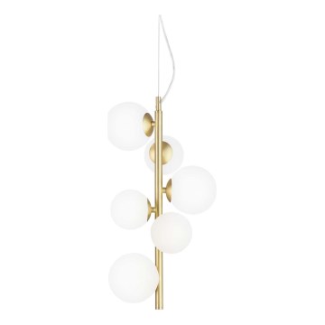 Ideal Lux - LED Pakabinamas sietynas PERLAGE 6xG9/3W/230V diametras 26 cm auksas/balta