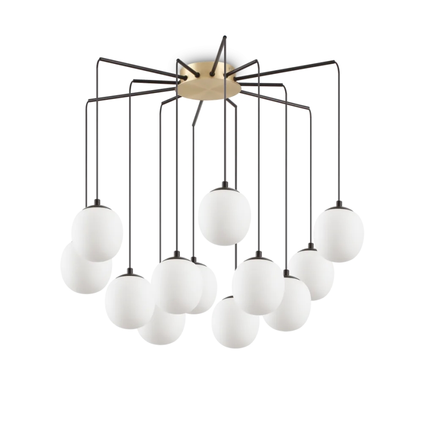 Ideal Lux - LED Pakabinamas sietynas RHAPSODY 12xG9/3W/230V žalvaris