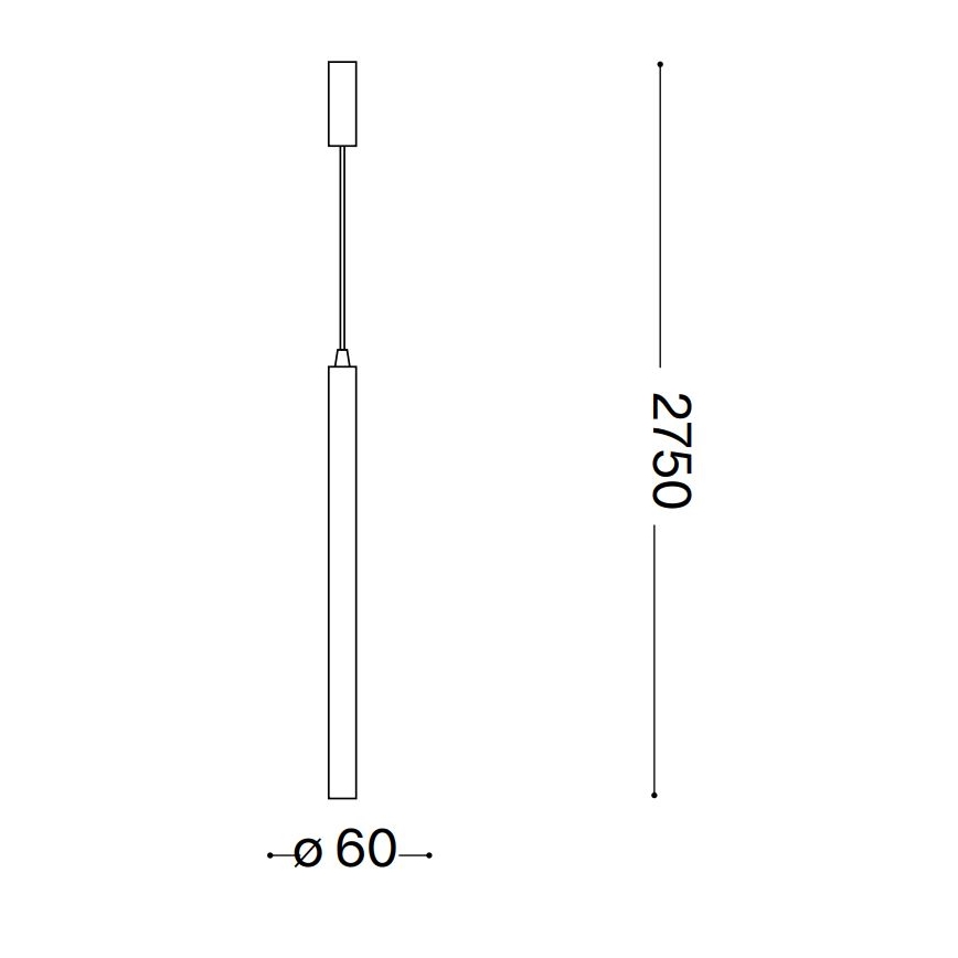 Ideal Lux - LED Pakabinamas sietynas ULTRATHIN LED/11,5W/230V CRI 90 juoda