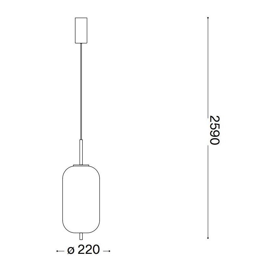 Ideal Lux - LED Pakabinamas sietynas UMILE LED/20W/230V diametras 22 cm CRI 90 žalvaris/balta