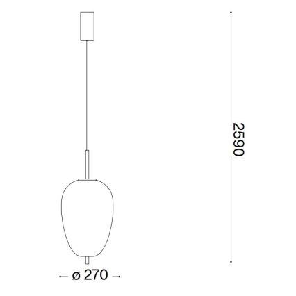 Ideal Lux - LED Pakabinamas sietynas UMILE LED/20W/230V diametras 27 cm CRI 90 žalvaris/balta