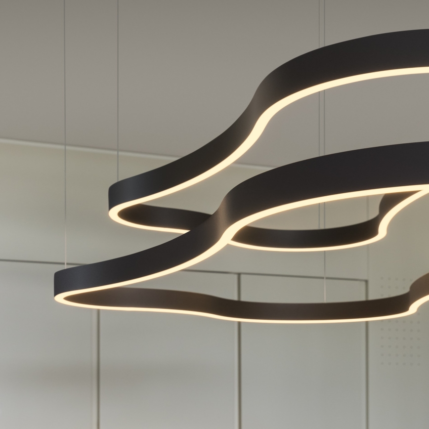 Ideal Lux - LED Pakabinamas sietynas WAVES LED/37W/230V CRI 90 juoda