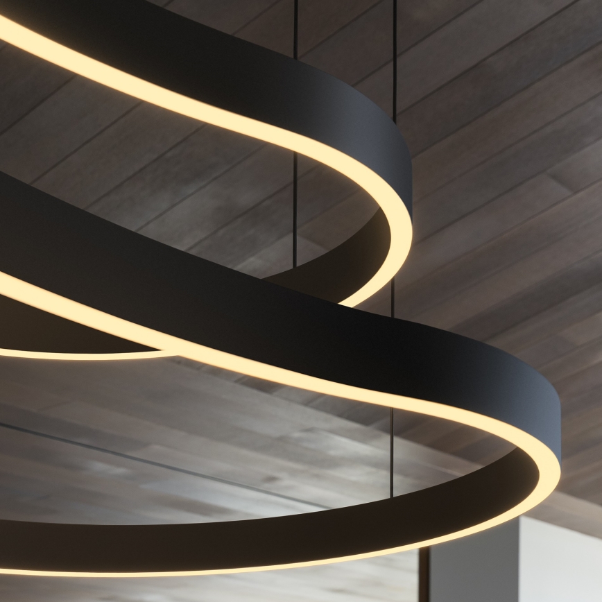 Ideal Lux - LED Pakabinamas sietynas WAVES LED/37W/230V CRI 90 juoda
