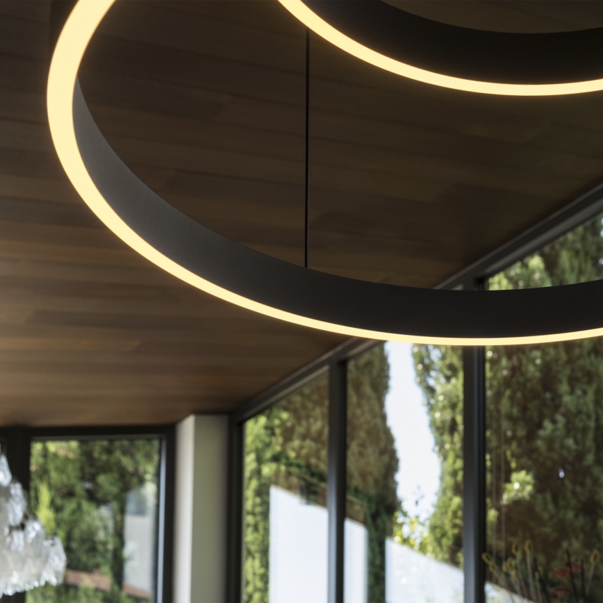 Ideal Lux - LED Pakabinamas sietynas WAVES LED/37W/230V CRI 90 juoda