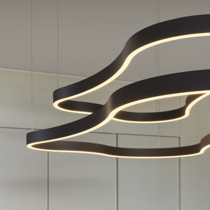 Ideal Lux - LED Pakabinamas sietynas WAVES LED/45W/230V CRI 90 juoda