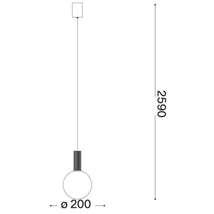Ideal Lux - LED pakabinamas šviestuvas ant kabelio ODEON LED/8W/230V CRI 90 skersmuo 20 cm smėlinė/balta