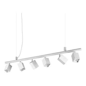 Ideal Lux - LED pakabinamas šviestuvas ant laido DYNAMITE 6xGU10/7W/230V CRI 90 balta