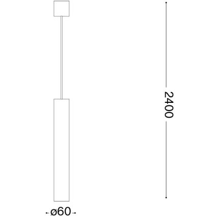 Ideal Lux - LED pakabinamas šviestuvas ant laido LOOK 1xGU10/7W/230V CRI 90 skersmuo 6 cm blizgus chromas