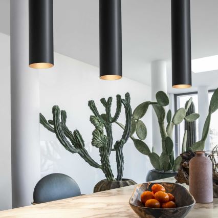 Ideal Lux - LED pakabinamas šviestuvas ant laido LOOK 1xGU10/7W/230V CRI 90, skersmuo 6 cm, juodas