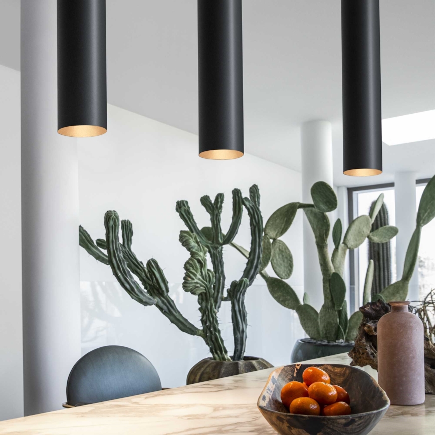 Ideal Lux - LED pakabinamas šviestuvas ant laido LOOK 1xGU10/7W/230V CRI 90, skersmuo 6 cm, juodas
