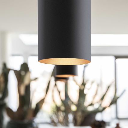 Ideal Lux - LED pakabinamas šviestuvas ant laido LOOK 1xGU10/7W/230V CRI 90, skersmuo 6 cm, juodas