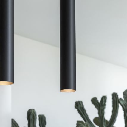 Ideal Lux - LED pakabinamas šviestuvas ant laido LOOK 1xGU10/7W/230V CRI 90, skersmuo 6 cm, juodas
