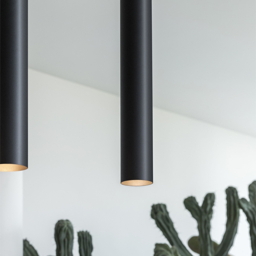 Ideal Lux - LED pakabinamas šviestuvas ant laido LOOK 1xGU10/7W/230V CRI 90, skersmuo 6 cm, juodas