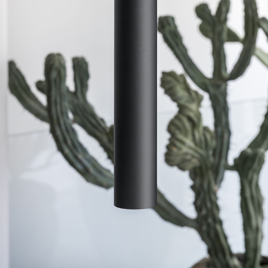 Ideal Lux - LED pakabinamas šviestuvas ant laido LOOK 1xGU10/7W/230V CRI 90, skersmuo 6 cm, juodas