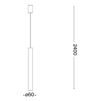 Ideal Lux - LED pakabinamas šviestuvas ant laido LOOK 1xGU10/7W/230V CRI 90, skersmuo 6 cm, juodas