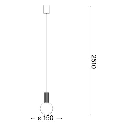 Ideal Lux - LED pakabinamas šviestuvas ant laido ODEON LED/8W/230V CRI 90 pr. 15 cm smėlinė/balta