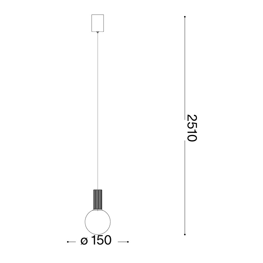 Ideal Lux - LED pakabinamas šviestuvas ant laido ODEON LED/8W/230V CRI 90 pr. 15 cm smėlinė/balta