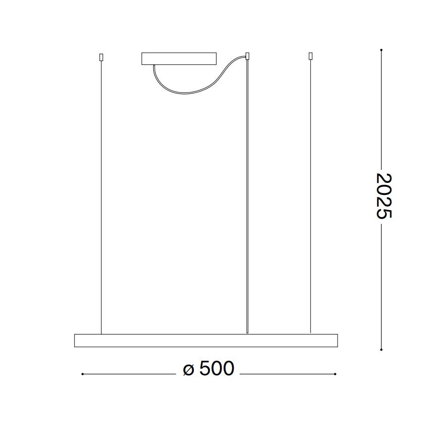 Ideal Lux - Dimeriuojama LED pakabinama liustra ant laido ORACLE SLIM LED/28W/230V 3000K CRI 90 skersmuo 50 cm balta