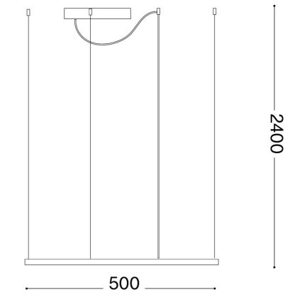 Ideal Lux - ORACLE SLIM LED pakabinamas šviestuvas ant laido LED/33W/230V 3000K CRI 90 50x50 cm auksinis