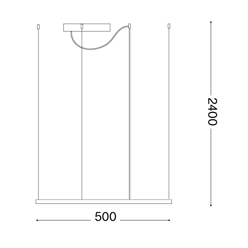Ideal Lux - ORACLE SLIM LED pakabinamas šviestuvas ant laido LED/33W/230V 3000K CRI 90 50x50 cm auksinis