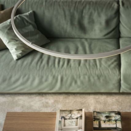 Ideal Lux - Dimeriuojamas LED pakabinamas šviestuvas su kabeliu ORACLE SLIM LED/40W/230V 3000K CRI 90, skersmuo 70 cm, balta