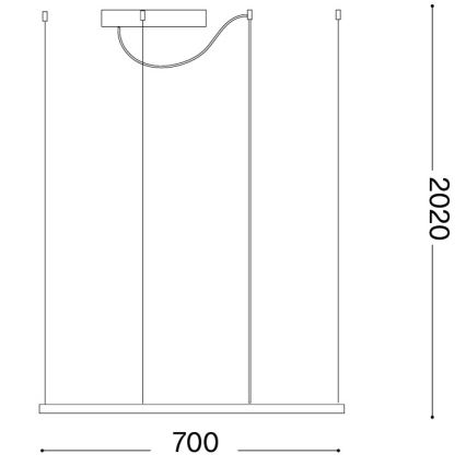 Ideal Lux - pakabinamas LED šviestuvas ant laido ORACLE SLIM LED/44W/230V 3000K CRI 90 70x70 cm aukso spalvos