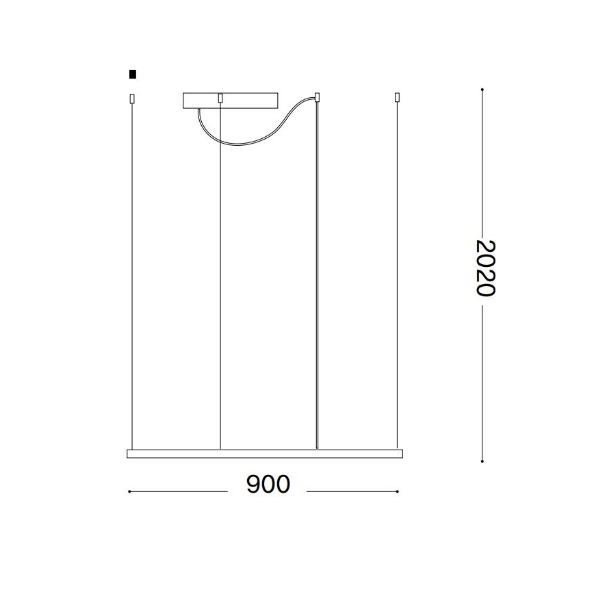 Ideal Lux - pakabinama LED liustra ant laido ORACLE SLIM LED/53W/230V 3000K CRI 90 90x90 cm balta